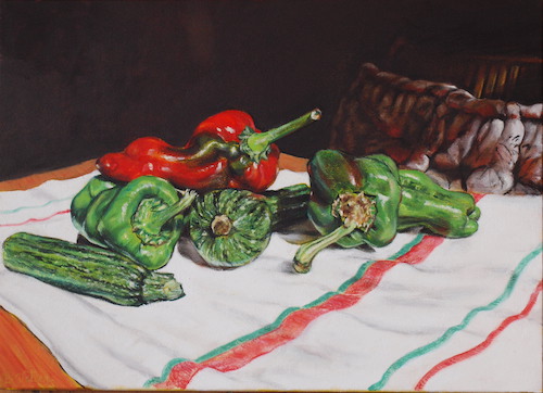 Poivrons et courgettes